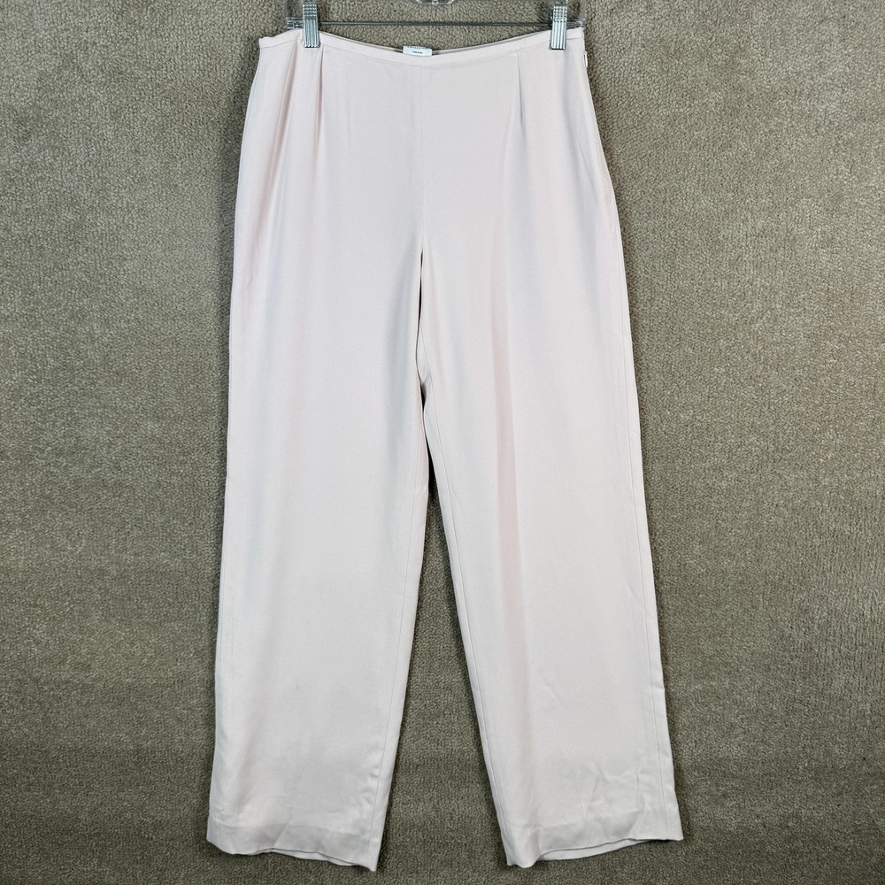 Armani Collezioni Dress Pants Womens 8 Pink Crepe Straight Leg‎ Lined Made Italy